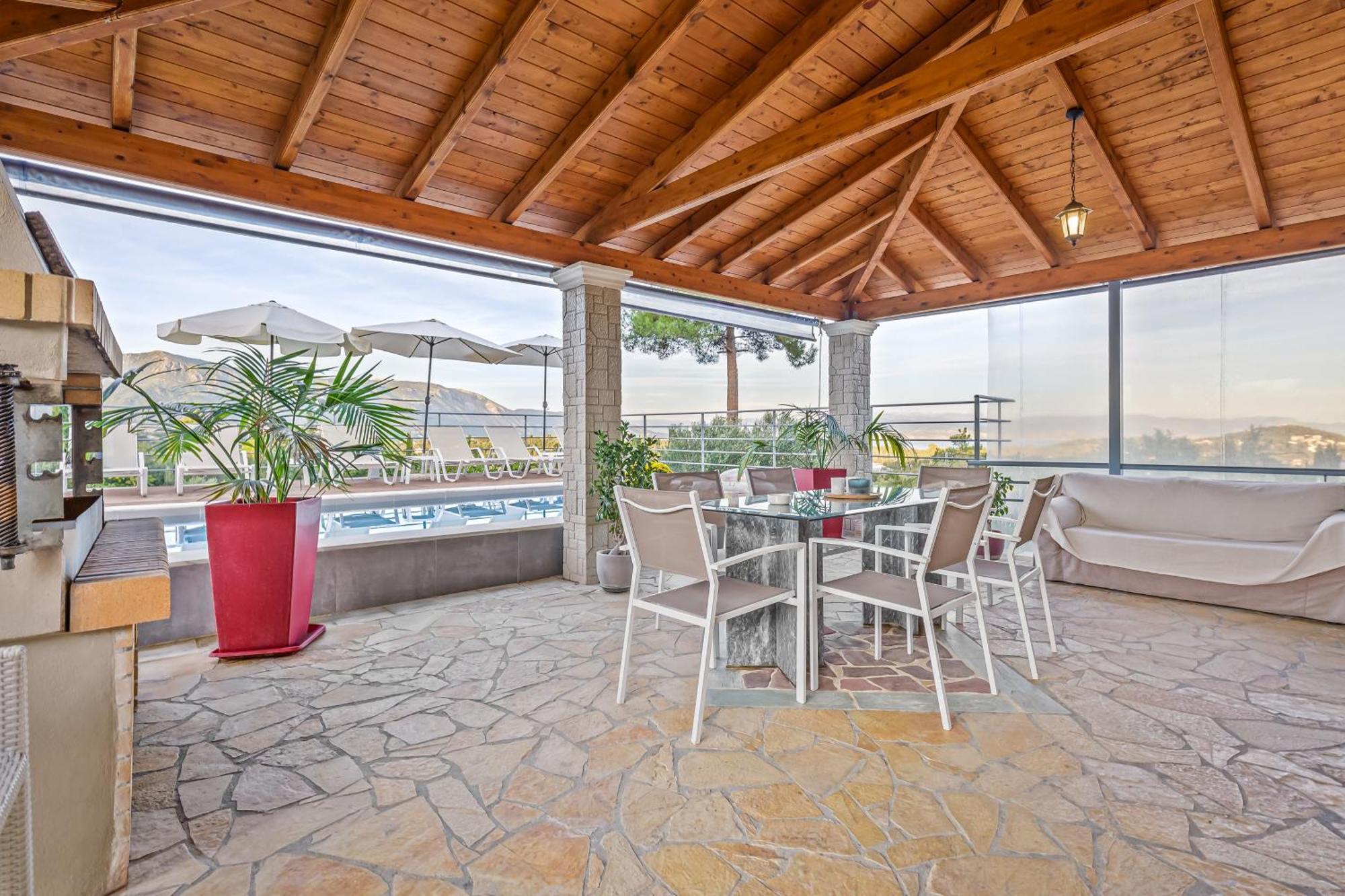 Villa Olivia Corfu - Amazing Sea-View 3 Bedroom Villa With A Pool Gazátika Exteriér fotografie
