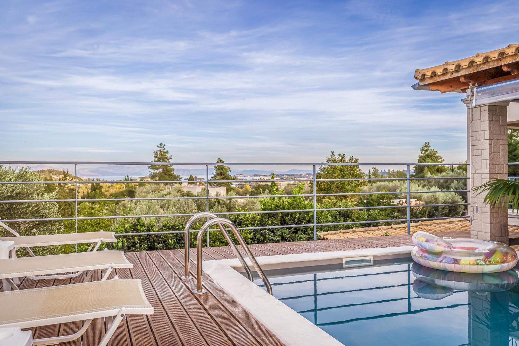 Villa Olivia Corfu - Amazing Sea-View 3 Bedroom Villa With A Pool Gazátika Exteriér fotografie