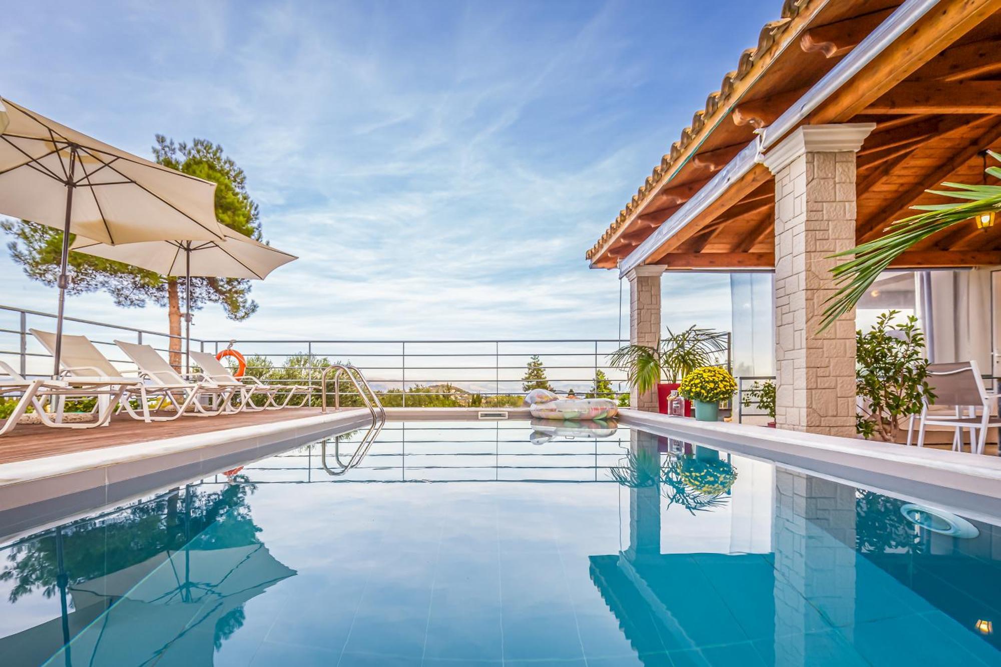 Villa Olivia Corfu - Amazing Sea-View 3 Bedroom Villa With A Pool Gazátika Exteriér fotografie